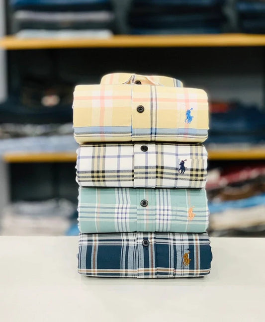 Premium Checked Casual Shirts Combo (Pack of 4) | CombrixMen™ Smart Fit Collection