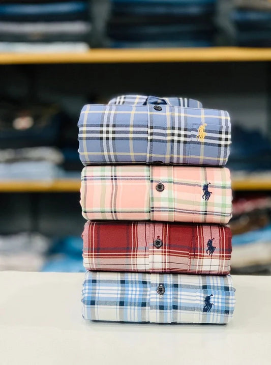 Premium Checked Casual Shirts Combo (Pack of 4) | CombrixMen™ Smart Fit Collection