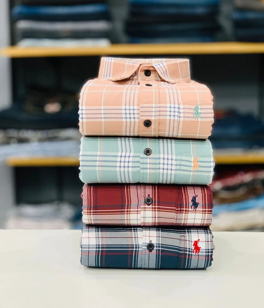 Premium Checked Casual Shirts Combo (Pack of 4) | CombrixMen™ Smart Fit Collection