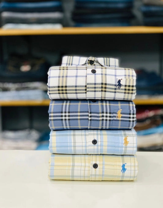 Premium Checked Casual Shirts Combo (Pack of 4) | CombrixMen™ Smart Fit Collection