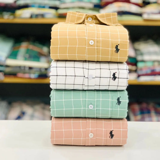 Premium Checked Casual Shirts Combo (Pack of 4) | CombrixMen™ Smart Fit Collection