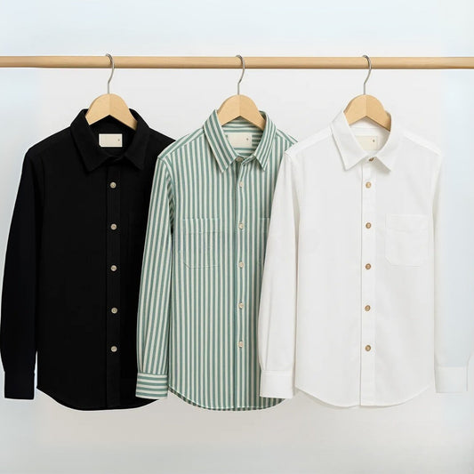 CombrixMen™ 3-Pack Striped & Check Formal Shirts | Premium Cotton Office Wear for Men